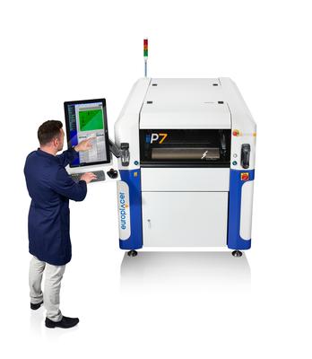 The new Europlacer ii-P7 screen printer on display in the UK for the first time at Southern Manufacturing.